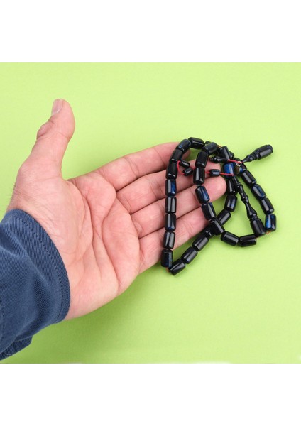 Kadim Katalin Eski Kalemlik Obje Usta Işi Imzalı Kapsül Kesim 8X12MM Tesbih - Mavi Sedefli indirimleri