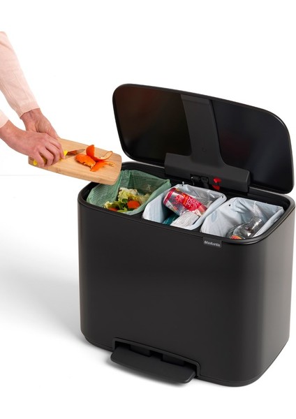 Bo Matt Black Pedallı Çöp Kutusu 3X11LT fiyatları