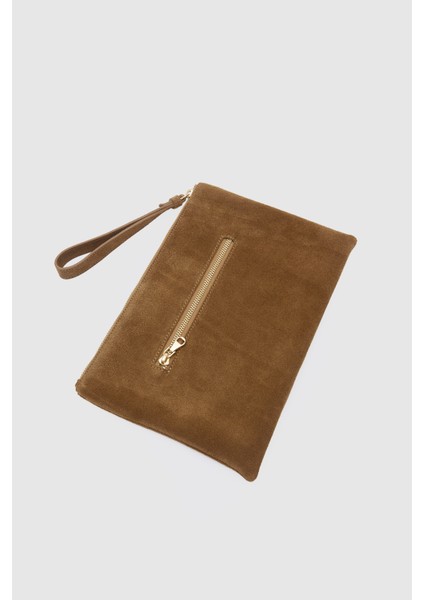 Suvea Taba Süet Hakiki Deri Clutch fırsatları