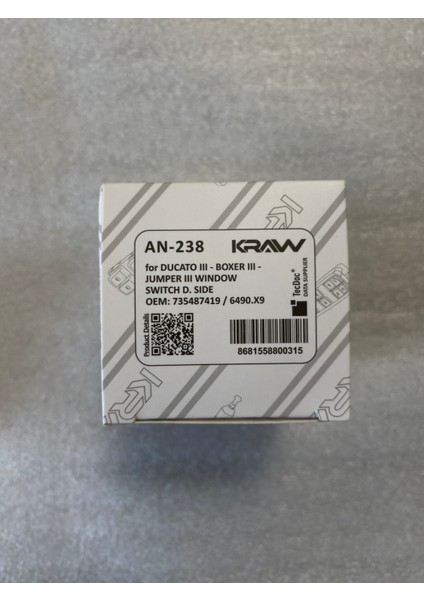 Fiat Doblo 3 Sol Ön Cam Düğmesi 735487419 modelleri