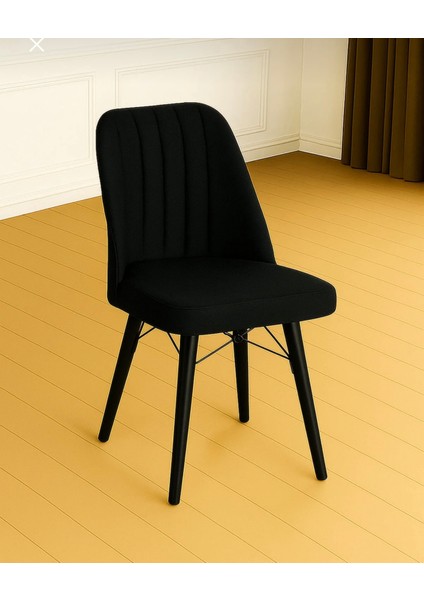 Karegold Mutfak Sandalyesi 2 Adet (Metal Siyah Ayaklı)