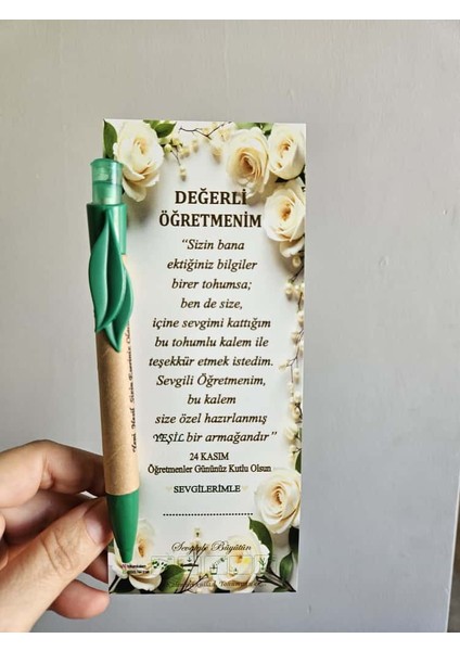 Öğretmenler Günü Hediyesi – Yeşeren Tohumlu Tükenmez Kalem Seti 5’li / 10’lu