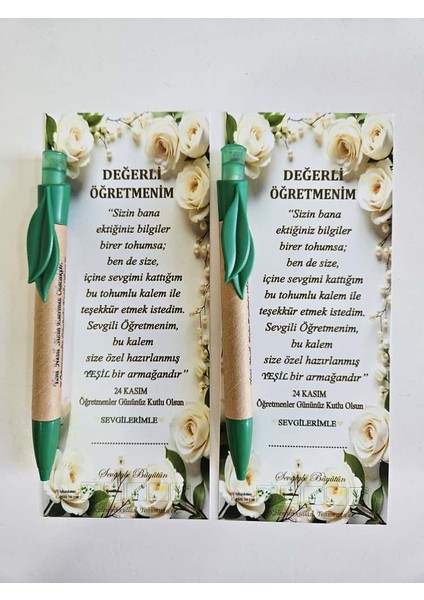 Öğretmenler Günü Hediyesi – Yeşeren Tohumlu Tükenmez Kalem Seti 5’li / 10’lu fırsatları