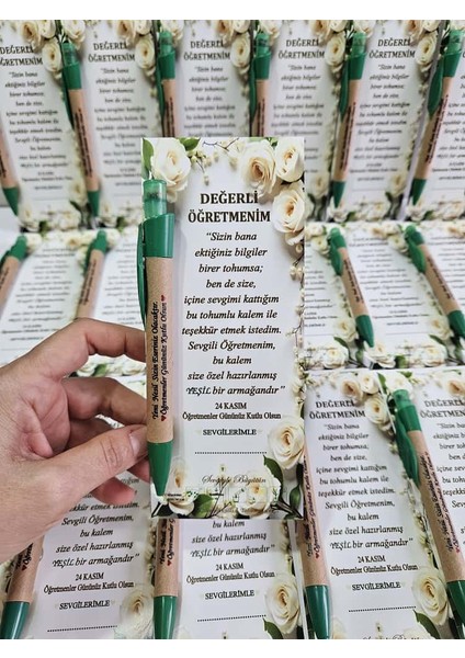 Öğretmenler Günü Hediyesi – Yeşeren Tohumlu Tükenmez Kalem Seti 5’li / 10’lu