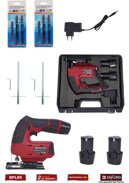 Pro Bakır Sargılı Şarjlı Dekupaj Testere Makinası Dfl-85
