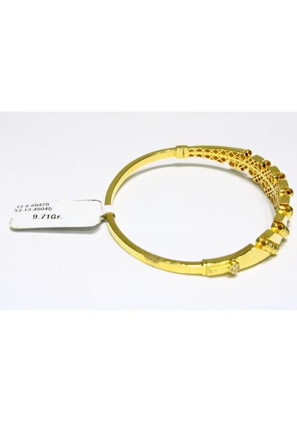 14 Ayar Altın Asimetrik Dorikalı Kelepçe 9.71 gr