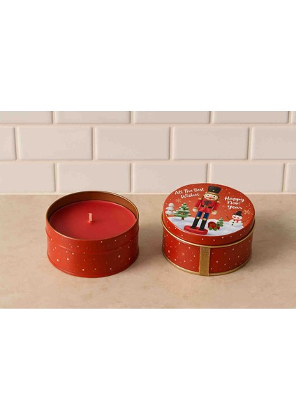 Yılbaşı Temalı Metal Kutulu Kokulu Mum