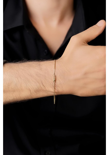 14 Ayar Altın Ince Küp Zincir Erkek Bileklik 0,95 mm fiyatları