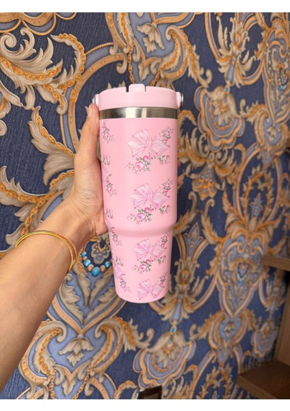 The Iceflow Flip Straw Pipetli Termos Bardak 0.89