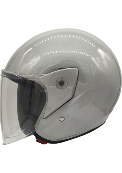 Motosiklet ve Bisiklet Yarım Açık Kask Motor Kaskı Gri fiyatları