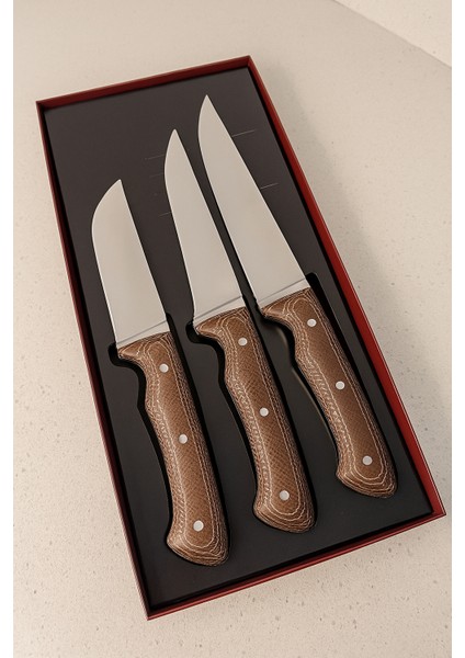 Denprestij Premium Işleme Kurban Bıçağı Seti 3'lü