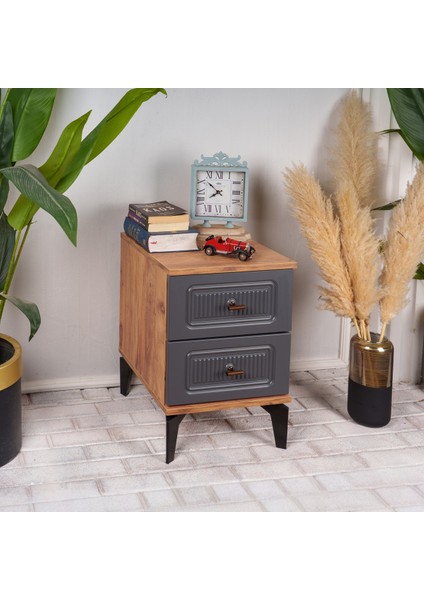 Slope 2 Çekmeceli Mdf Komodin