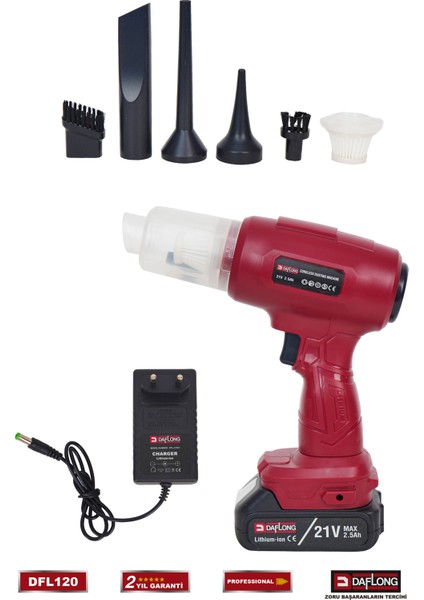 Pro 20.200PA Ultra Emiş 7 Başlıklı Kablosuz Şarjlı Araç Içi Süpürge DFL-120 fiyatları