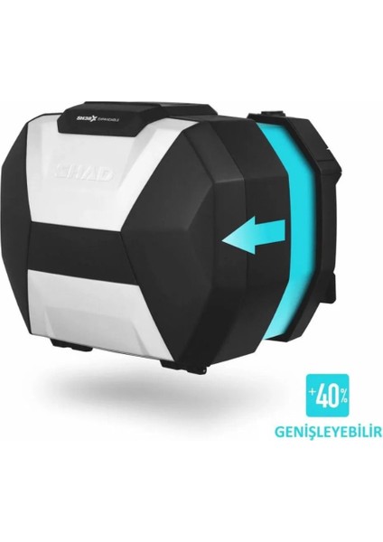 Motosiklet Shad Adventure Yan Çanta Takım Genişleyebilir 38+38 Lt Siyah Gri fiyatları