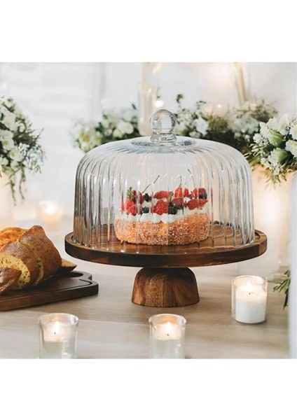 Miena 35X30 cm Akasya Standlı Cam Fanus – Şık Sunum ve Saklama 230119 fırsatları