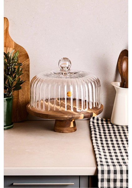 Miena 35X30 cm Akasya Standlı Cam Fanus – Şık Sunum ve Saklama 230119 indirimleri