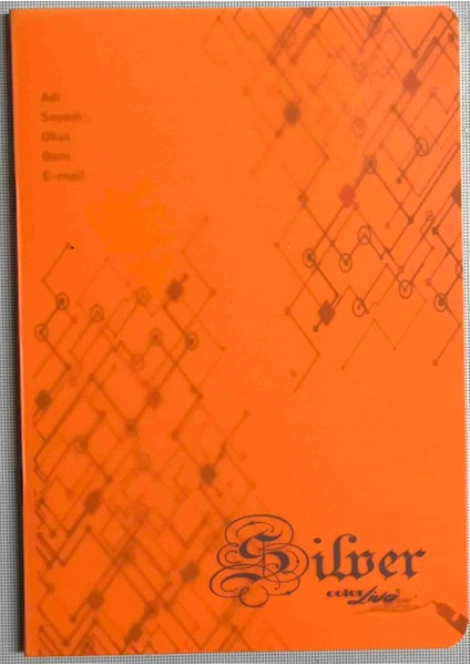 A5 40 Yaprak Çizgili Pp Kapak Dikişli Defter Turuncu