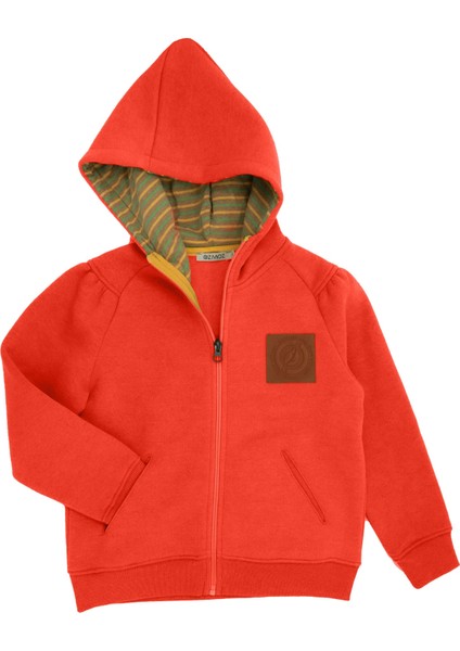 Reborn Fermuarlı Kapüşonlu Turuncu Kışlık Kız Çocuk Ceket fiyatları