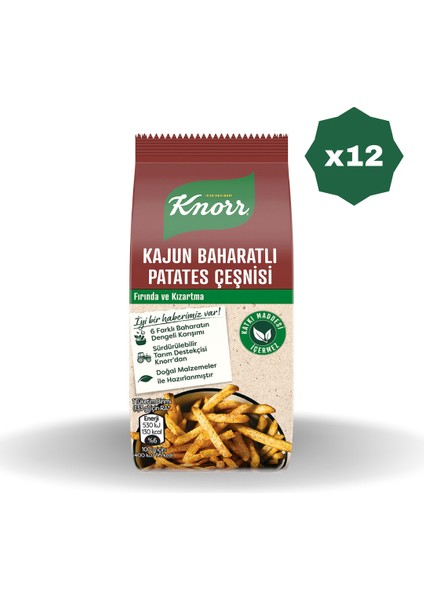 Kajun Patates Çeşnisi 60 gr - (12 Adet)