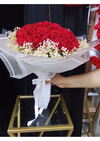 Gerçek Görünümlü Yapay Kadife Gül Kız Isteme Buketi Düğün Nişan Nikah Çiçeği fiyatları