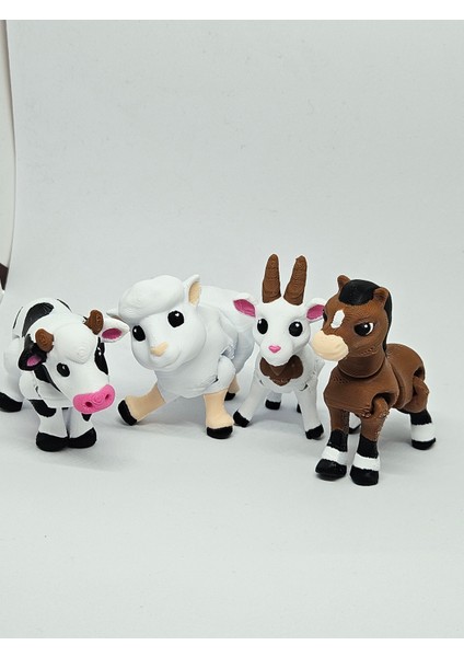 4lü Minik Çiftlik Hayvanları Seti Figür Oyuncak At Keçi Inek Koyun Çocuk Gelişimine Uygun - Bpa Free - +4 Yaş - yaklaşık 4cm uzunluğunda minyatür fırsatları