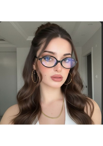 Miux Siyah Oval Mavi Işık Korumalı Gözlük |optik Cam Uyumlu| Küçük Ovaldir | Küçük Ekartmandır fırsatları
