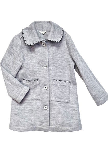 Örme Kumaş Gri Kışlık Kız Çocuk Kaban fiyatları