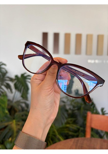 Nancy Kahverengi Cat Eye 56 Ekartman Blue Block Mavi Işık Korumalı Cam Değişebilir Ekran Gözlüğü modelleri