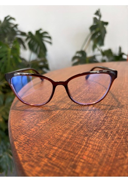 Nancy Kahverengi Cat Eye 56 Ekartman Blue Block Mavi Işık Korumalı Cam Değişebilir Ekran Gözlüğü fırsatları
