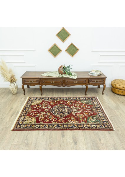 Ahu Çiçekli El Dokuma Yün Halı 125X180 cm fiyatları