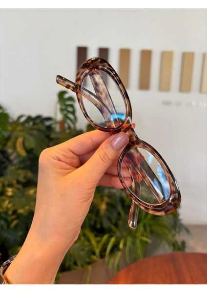 Leopar Cat Eye Retro Model Popüler Mavi Işık Korumalı Gözlük fiyatları