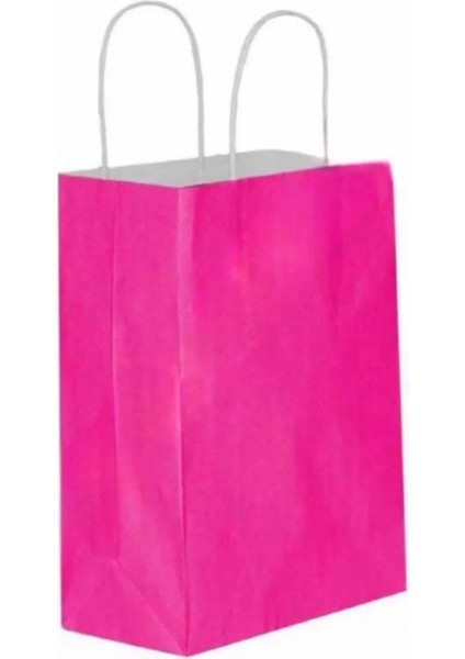 Fuşya Kraft Çanta Orta Boy 25X12X31 cm 25 Adet fiyatları