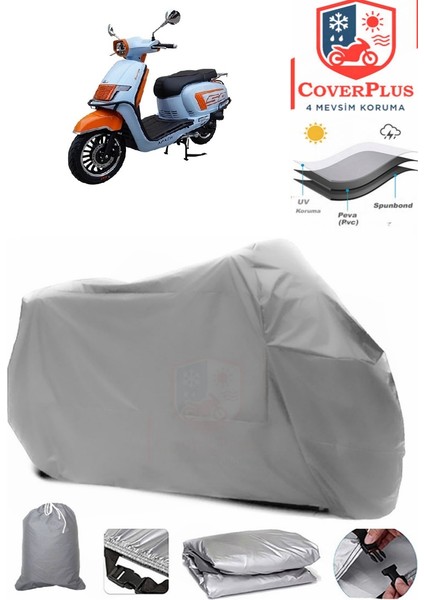 Apachi Nova 125 Motor Brandası Gri Motorsiket Brandası Motor Örtüsü Çadır Su Geçirmez Motosiklet Kılıfı Motor Brandası