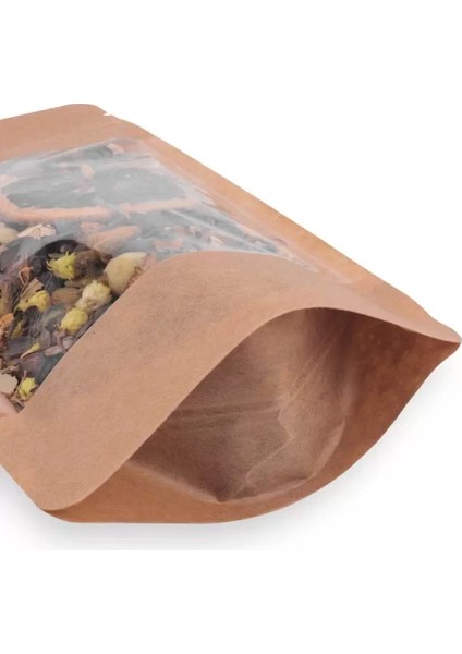 Geniş Kraft Pencereli Doypack 8,5X14,5X5 cm (50 Adet) indirimleri