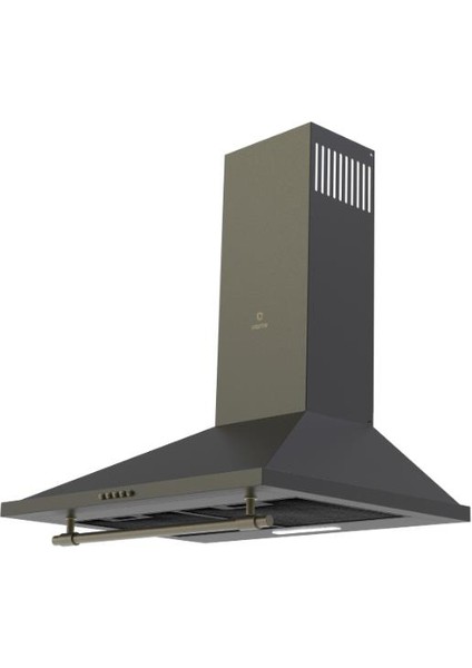 HR50060A Duvar Tipi Rustik Davlumbaz, Antrasit Renk, 60 cm Retro