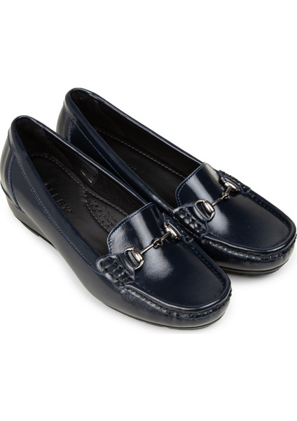 Kadın Hakiki Rugan Lacivert Günlük Ayakkabı - DL747ZLCVC01 fırsatları