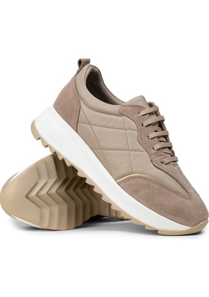 Kadın Hakiki Süet Vizon Rengi Sneaker Ayakkabı - N0915ZVZNC01 modelleri