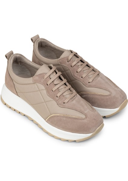 Kadın Hakiki Süet Vizon Rengi Sneaker Ayakkabı - N0915ZVZNC01 fırsatları