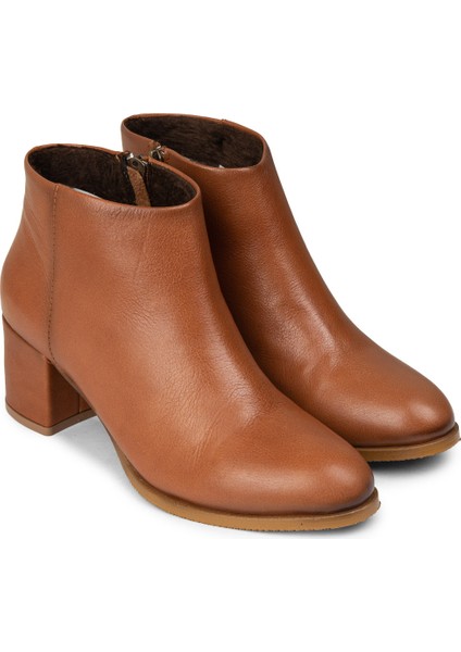 Kadın Hakiki Deri Taba Renk Fermuarlı Bot - A3324ZTBAC01 modelleri