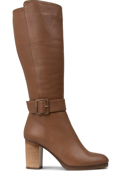 Kadın Hakiki Deri Taba Rengi Çizme - A2137ZTBAC01