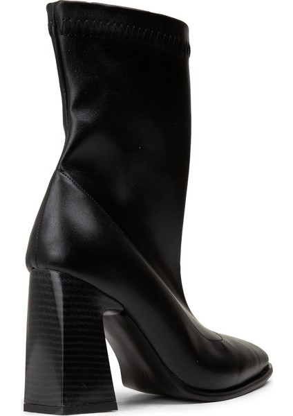 Kadın Siyah Fermuarlı Topuklu Bot - H1503ZSYHC01 fiyatları