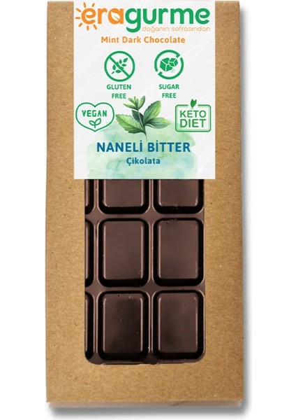 Bitter Naneli Çikolata - Ketojenik & Vegan & Şeker Ilavesiz