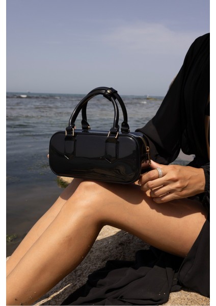 Ligt Kadin Beyaz Omuz Askılı Plaj-Gunluk Miu Tarzi Plaj Çanta