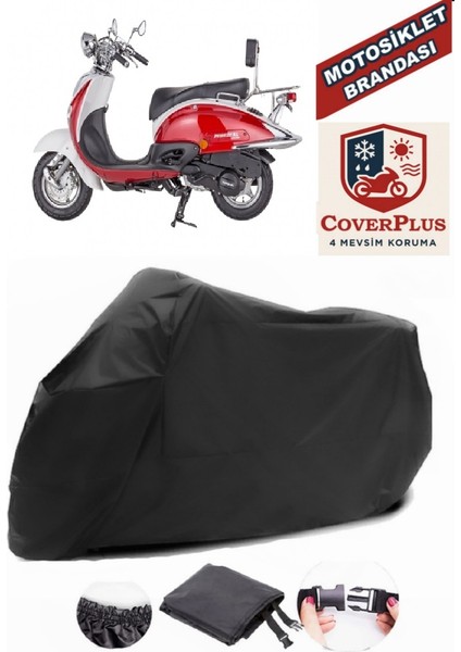 Mondial 135 Uag Siyah Motorsiket Brandası Motor Örtüsü Çadır Su Geçirmez Motosiklet Kılıfı Motor Brandası