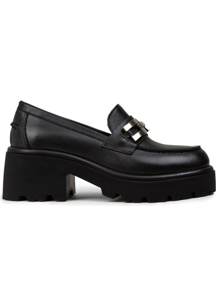 Kadın Hakiki Deri Siyah Platform Makosen - 82412ZSYHC01