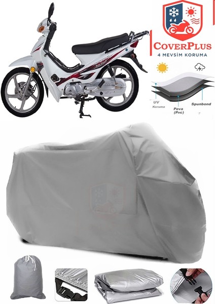 Rmg Moto Gusto Spark 50 Gri Motorsiket Brandası Motor Örtüsü Çadır Su Geçirmez Motosiklet Kılıfı Motor Brandası