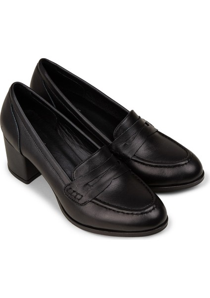 Kadın Hakiki Deri Siyah Topuklu Makosen - A3440ZSYHM01 modelleri