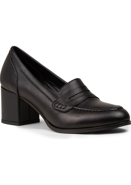 Kadın Hakiki Deri Siyah Topuklu Makosen - A3440ZSYHM01 fırsatları
