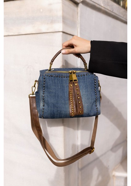 Linda Kadin Kot Denim Taş Detay Ister Çapraz Aski Ister Omuz Askili Ithal Kot Çanta fiyatları
