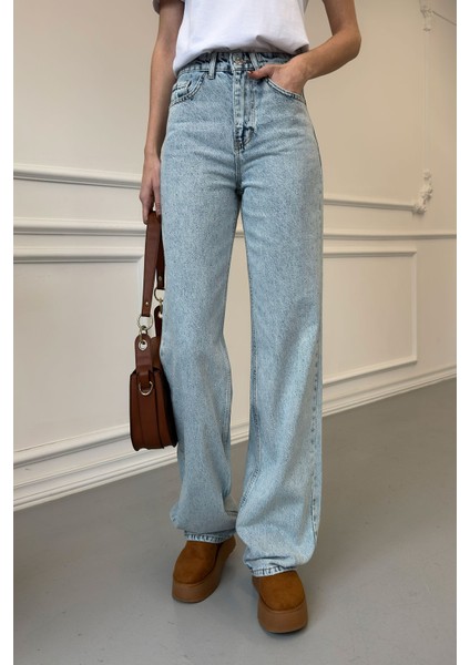 Taşlı Orijinal Jean- Mavi